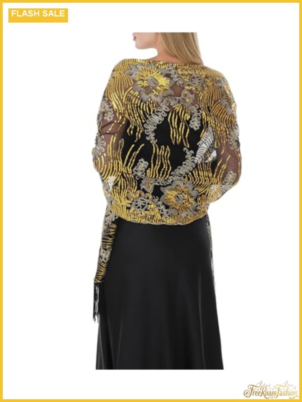 Sparkly Sequin Lace Shawl Wrap Evening Dress Wedding Coverup Scarf